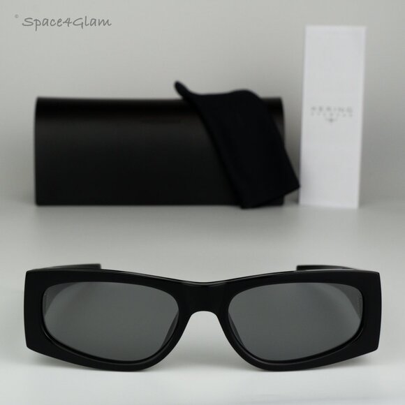 NEW Saint Laurent SLM140/F 002 Black Grey Silver Mirror Rectangle Sunglasses - Picture 1 of 12